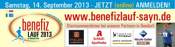 Benefizlauf 2013 Banner